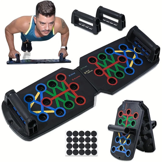 "Ultimate Portable Push-Up Board Set: Sculpt Your Chest, Abs, Arms, and Back with Ease!"